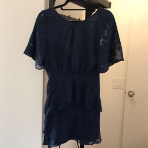 Navy flutter dress